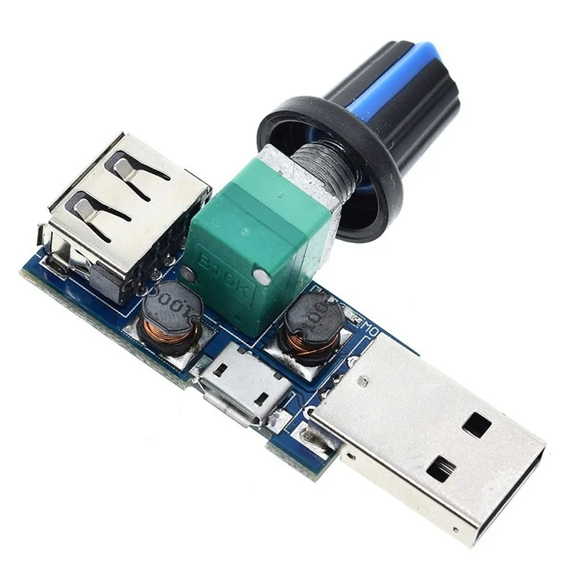 Dc 5V Micro Usb Fan Gouverneur Wind Speed Controller Air Volume Regulator Cooling Mute Multifunctionele Ruisonderdrukking Schakelaar Module