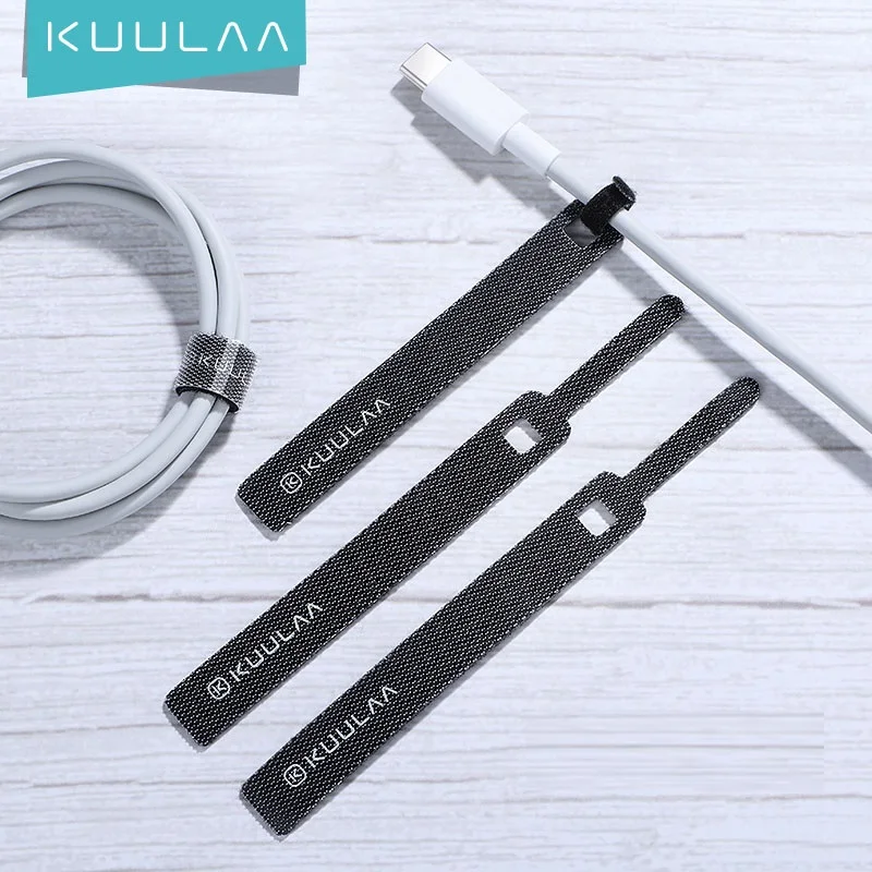 KUULAA Organizer do kabli nawijarka do drutu uchwyt na kabel 14cm na przewód myszy słuchawki HDMI Aux kabel USB zarządzanie przewód zabezpieczenie kabla