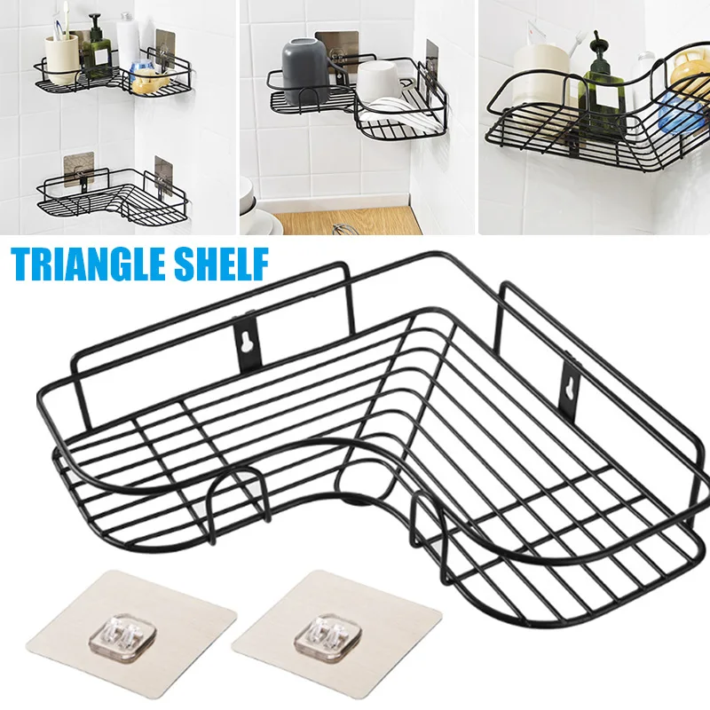 

Triangular Wall Corner Rack Bathroom Kitchen Shower Caddy Shelf Organizer Punch Free Holder органайзер для хранения Organizador