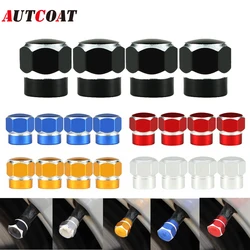 AUTCOAT Tire Valve Caps, Universal Aluminum Wheel Tire Air Caps Valve Stem Cover for Cars Trucks Motorcycles SUVs and Bikes