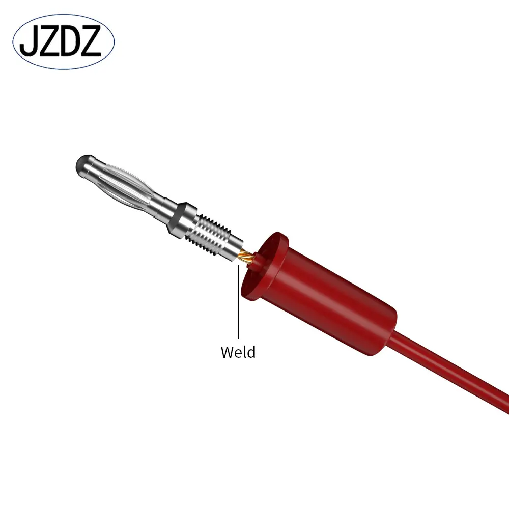 JZDZ 10 sztuk/partia 4mm wtyk bananowy złącze elektryczne adapter 5 kolorów J.10013