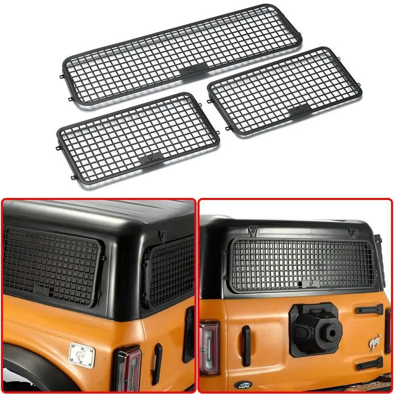 

Toprc Trax For TRX4 92076-4 Bronco Metal Three-dimensional Car Window Netting Side+rear Window Netting