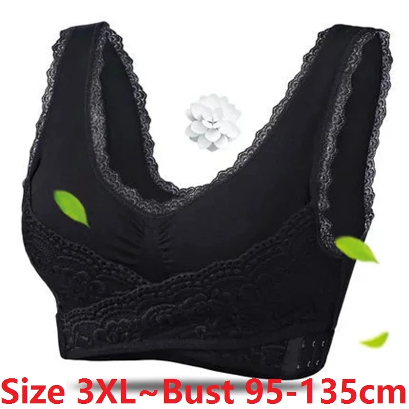 2pcs/set Sexy Lingerie Bra with Pads Size 3XL Women Seamless Push Up Sports Bralette Wireless Comfortable Sleep Active Bra