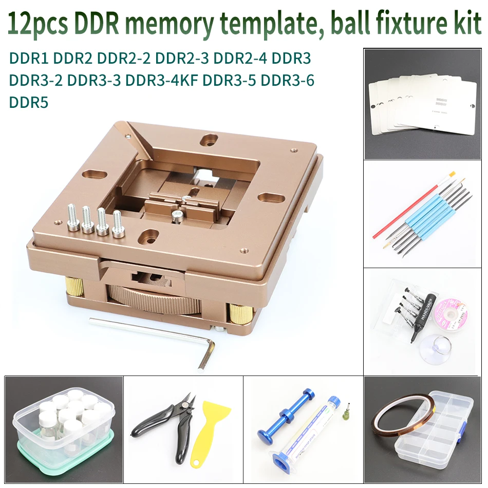 BGA ball planting table 80/90 general fixture with magnetic automatic positioning， DDR memory template DDR2-3 DDR3-2 DDR3 DDR5