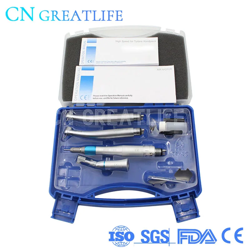 Medical Supply Dental Equipment Contra Angle Air Motor Led High Speed Handpiece Low Speed Handpiece Kits