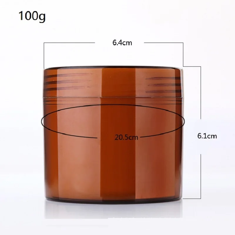 

Stock 50g 100g 200g 300g 500g Plastic Cream Jar Double Wall Cosmetic Packaging Amber Empty Hair Wax Face Cream Containers 20pcs