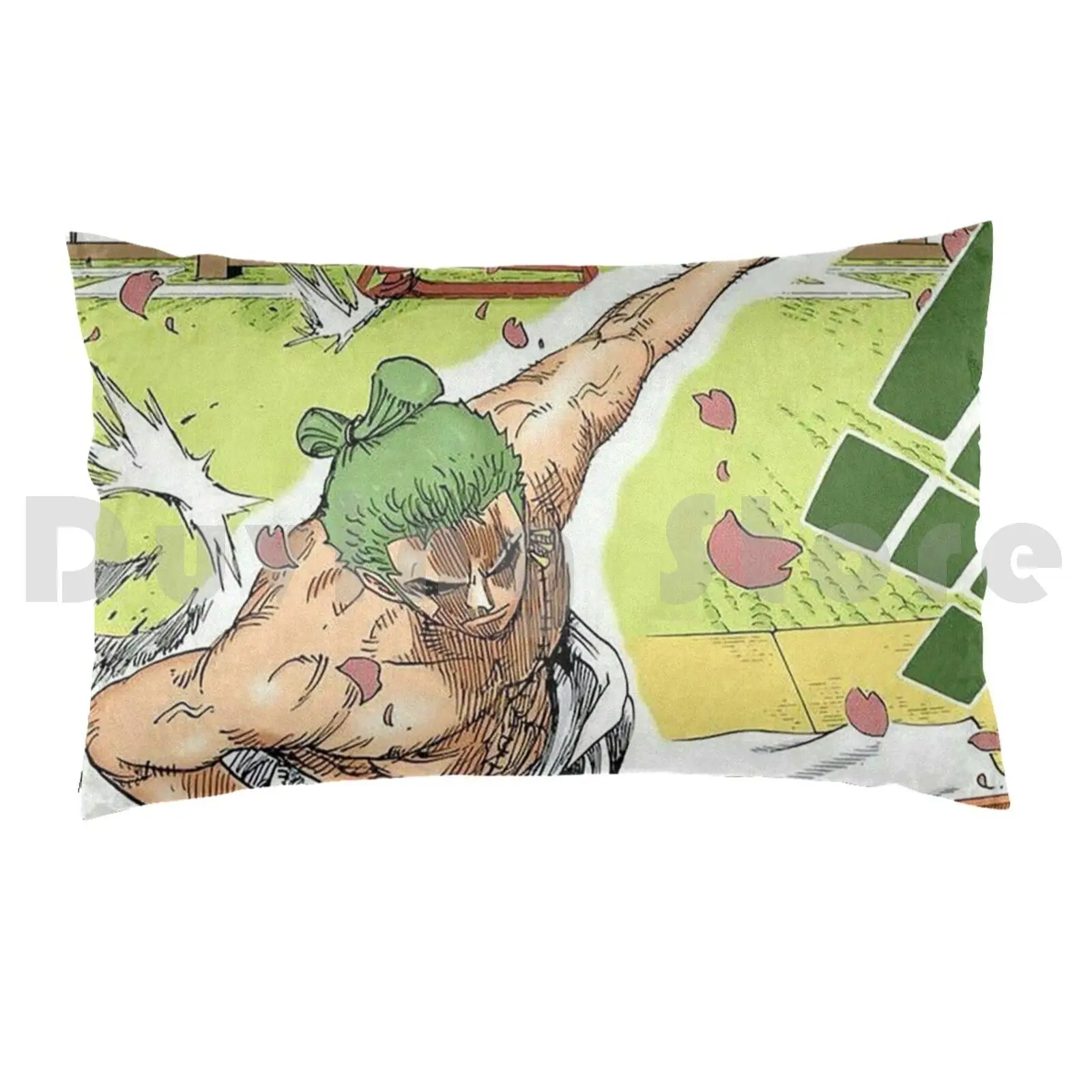 Zoro Wano Kuni Pillow Case 20*30 Inch Zoro Wano Sword Katana Roronoa Manga Anime Kuni Luffy