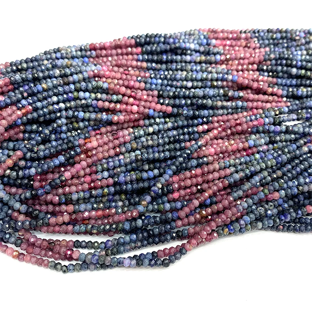 Veemake natürliche facettierte Rondelle Perlen Spinell Rubin Saphir Opal Apatit Turmalin Tansanit Smaragd Diopsid Aquamarin R2 – Detail 5