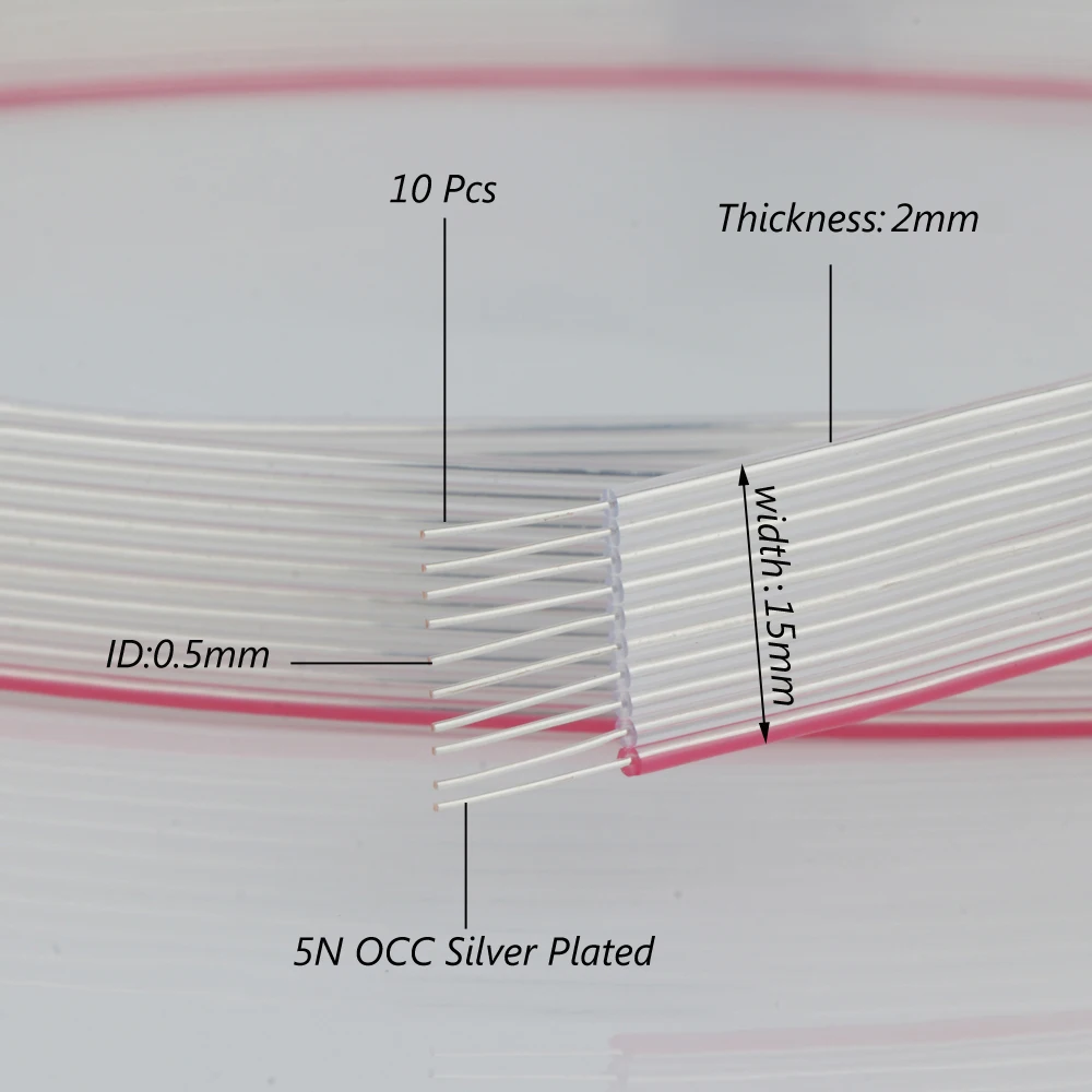 Nordost White Heaven OCC Silver Plated/Red Dawn Coppe Bulk Cable Flat Speaker Wire Silver Plated OFC Loudspeaker Cord Cable