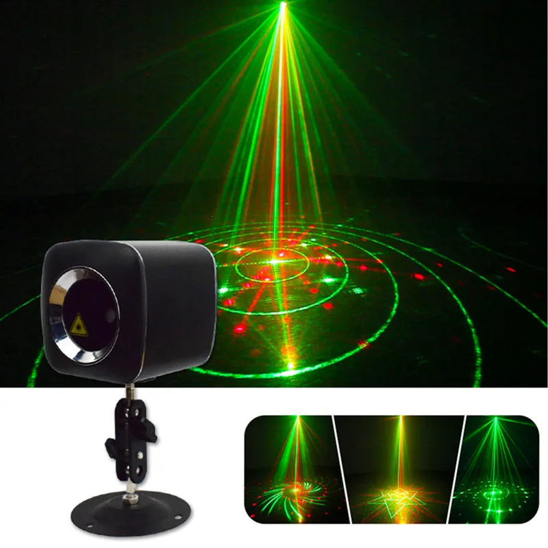 Star Shower RGB Laser Light Mini Sound Activated Christmas Disco DJ Party Lights Indoor Decoration for Holiday Porjector Light