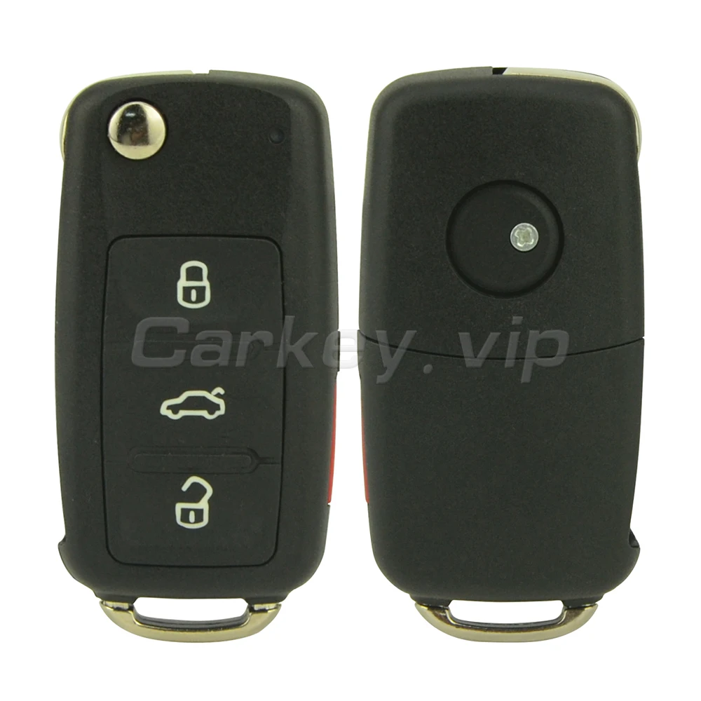 Remotekey 5 K0837202R 3 단추, 패닉 315Mhz 플립 자동차 원격 키, 폭스바겐 비틀 파사트 제타 티구안 GTI 투아렉