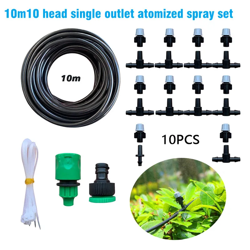 Sistema de nebulización de refrigeración para exteriores, 10M, eliminación de polvo hidratante, niebla de agua, casa de jardín, Patio, sistema de nebulización en aerosol, suministros