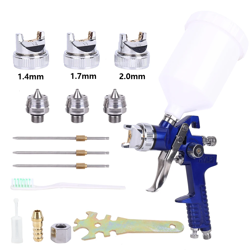 High Quality Spray Gun HVLP Pro Painting Gun H827 1.4/1.7/2.0mm Nozzle Paint Spray Gun Pneumatic Airbrush For Cars Wooden DIY