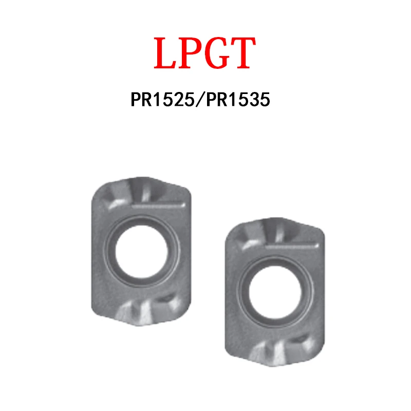 LPGT010210ER LPGT LPGT010210 GM PR1525 PR1535 Original High Efficient Milling Inserts CNC Lathe Milling Machine Cutting Tools