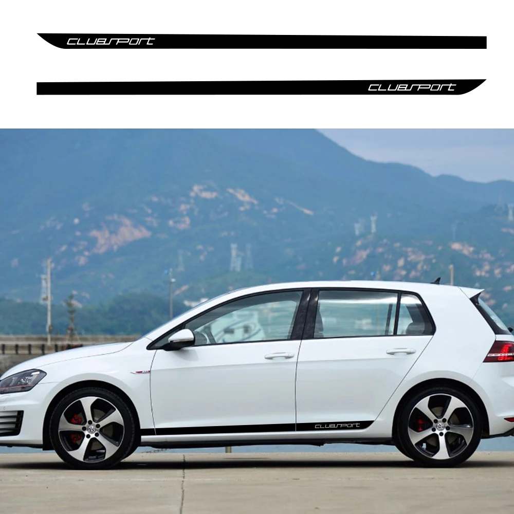 

Car Door Side Stickers Long Stripes Styling Vinyl Film Decals Auto Decoration Tuning Accessories For Volkswagen VW Golf 7 MK7