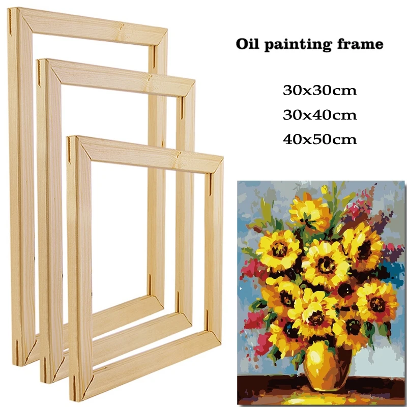 40 x 50CM Wooden Frame Digital Oil Painting Diamond Painting DIY Combo Frame