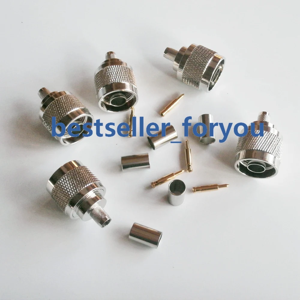 N Male Connector Plug Crimp For Belden 9258 LMR240 RG-8X RG8X RF Coax Cable Connector