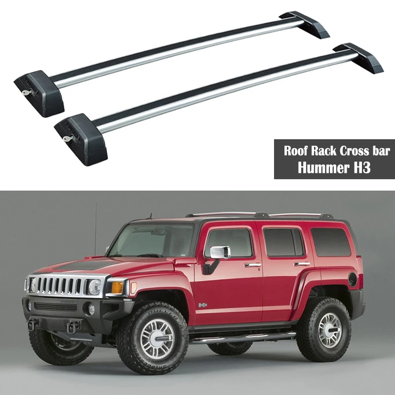 

Aluminum Alloy Roof Rack For Hummer H3 2007-2013 Rails Bar Luggage Carrier Bars top Cross bar Rack Rail Boxes