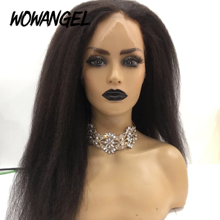 SKINLIKE Echte HD Lace Front Perücken Kinky Straight 250% 13x4 Full Frontal Perücken Echthaarperücken Peruanisches Yaki Straight Melt Skins – Detail 9