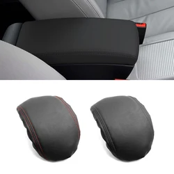 Cubierta de cuero PU con esponja para Interior de coche, embellecedor de cubierta de protección de reposabrazos para VW Passat B6, 2005, 2006, 2007, 2008, 2009