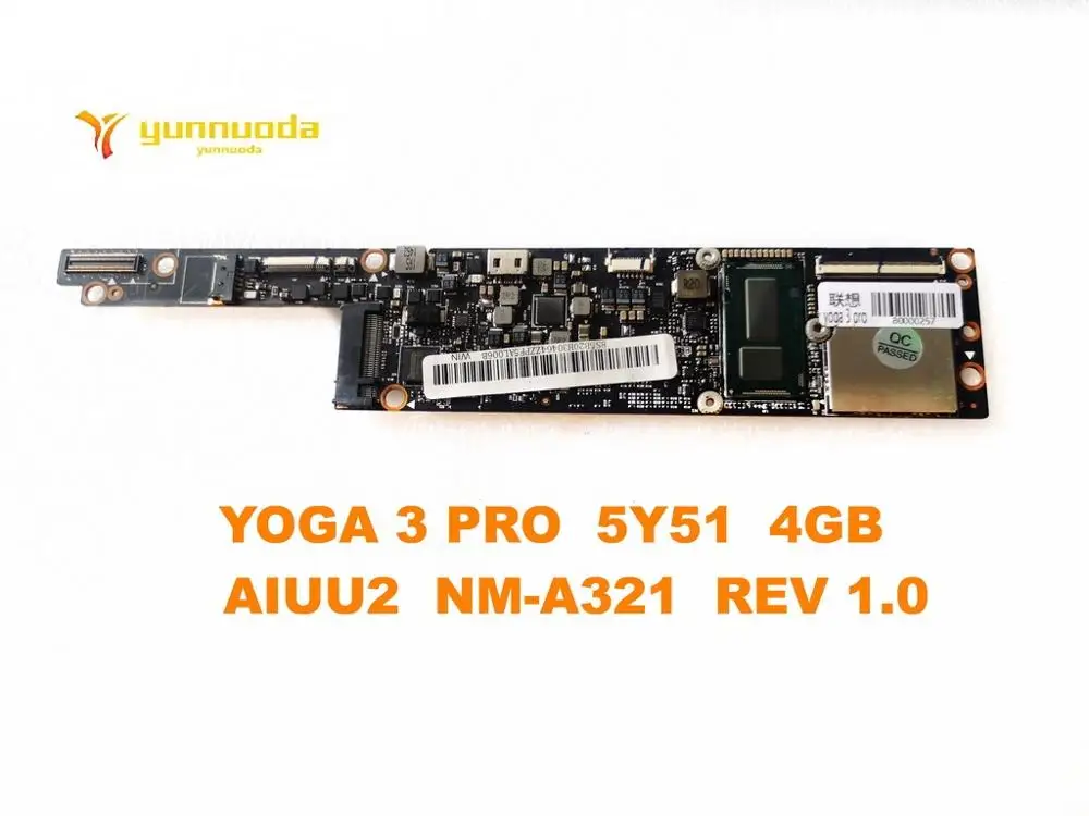 Original for Lenovo  YOGA 3 PRO laptop motherboard YOGA 3 PRO  5Y51  4GB    AIUU2  NM-A321  REV 1.0 tested good free shipping