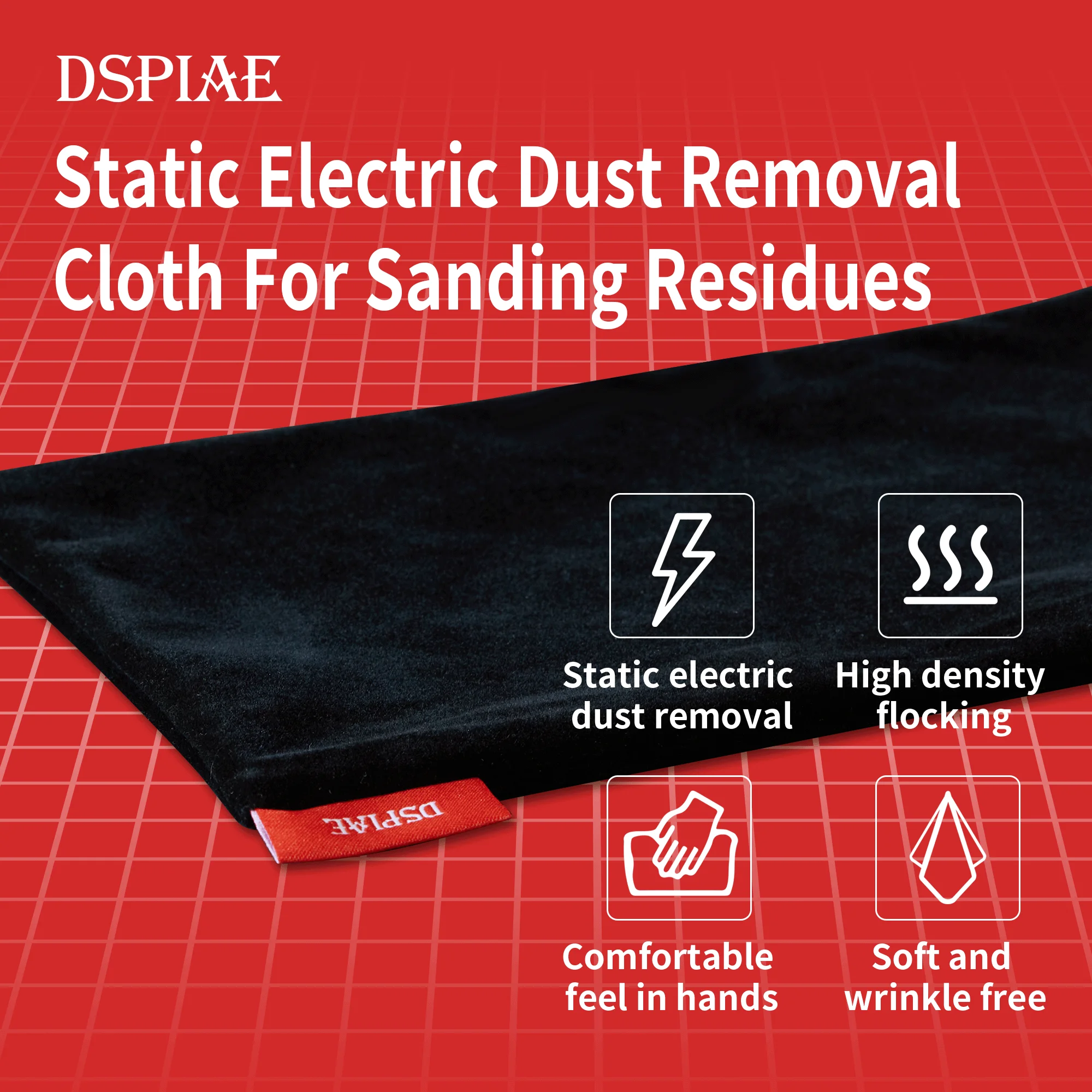 DSPIAE DC-25 Static Electric Dust Removal Cloth For Sanding Residues Military Model Making Tool Assembly Retrofit Gundam Hobby