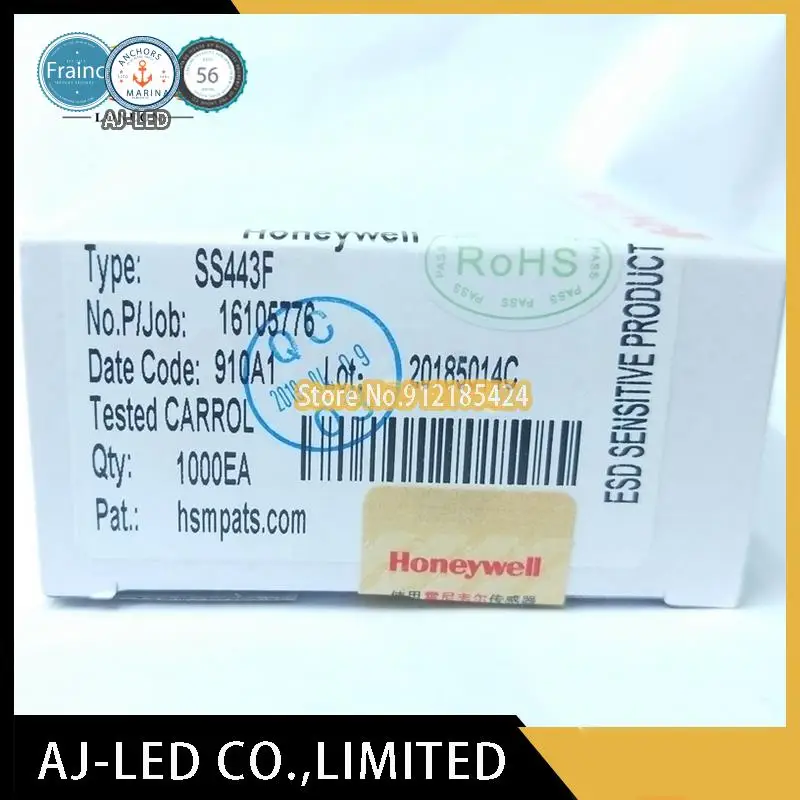 10pcs/lot SS443F Unipolar Hall sensor Hall element Hall switch TO-92 Mark:443F