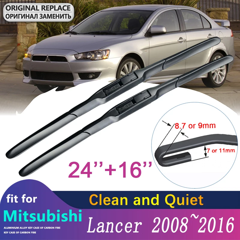 

for Mitsubishi Lancer 2008~2016 Car Wiper Blade Ralliart EVO X Galant Fortis EX Windscreen Winddow Wipers Car Accessories Goods