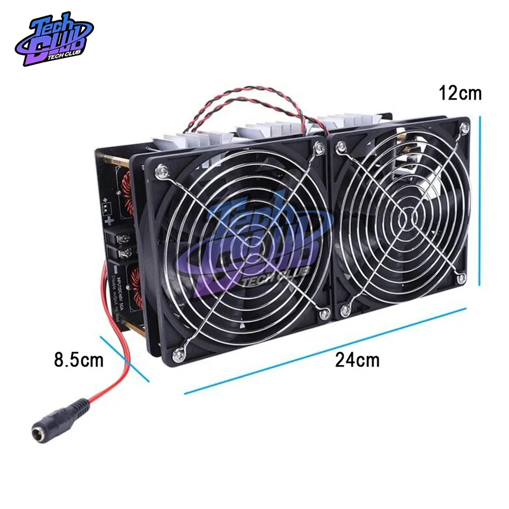 1800W 2500W ZVS Induction Heater Induction Heating Machine PCB Board Module Flyback Driver Heater Cooling Fan Interface+ Coil