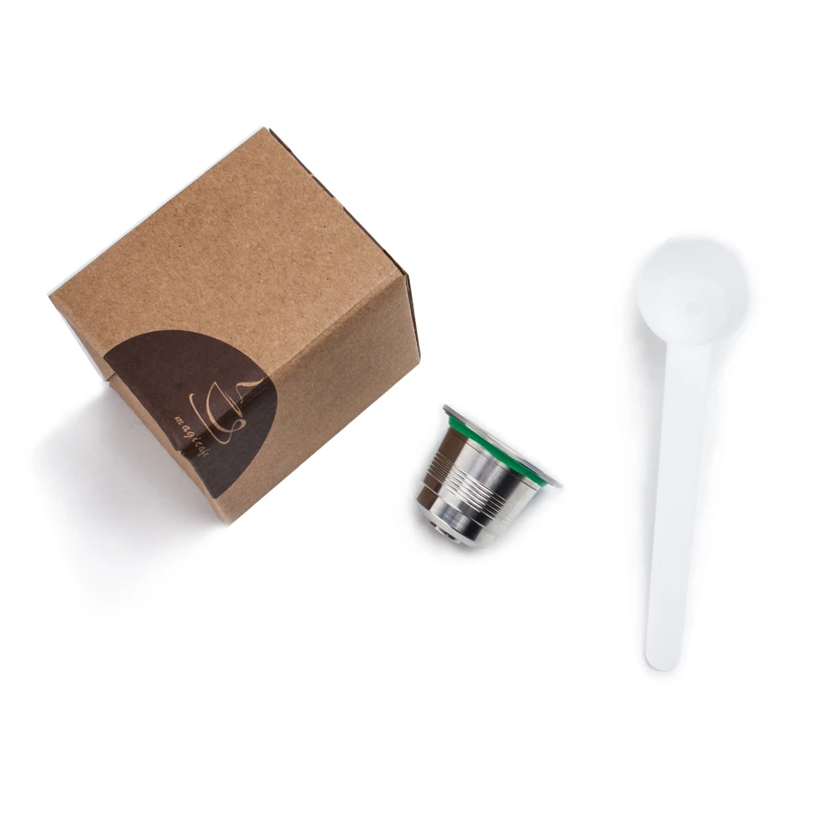 Nespresso Stainless Steel Refillable Coffee Capsule Coffee Tamper Reusable Coffee Pod Business Birthday Coffeeware Gift