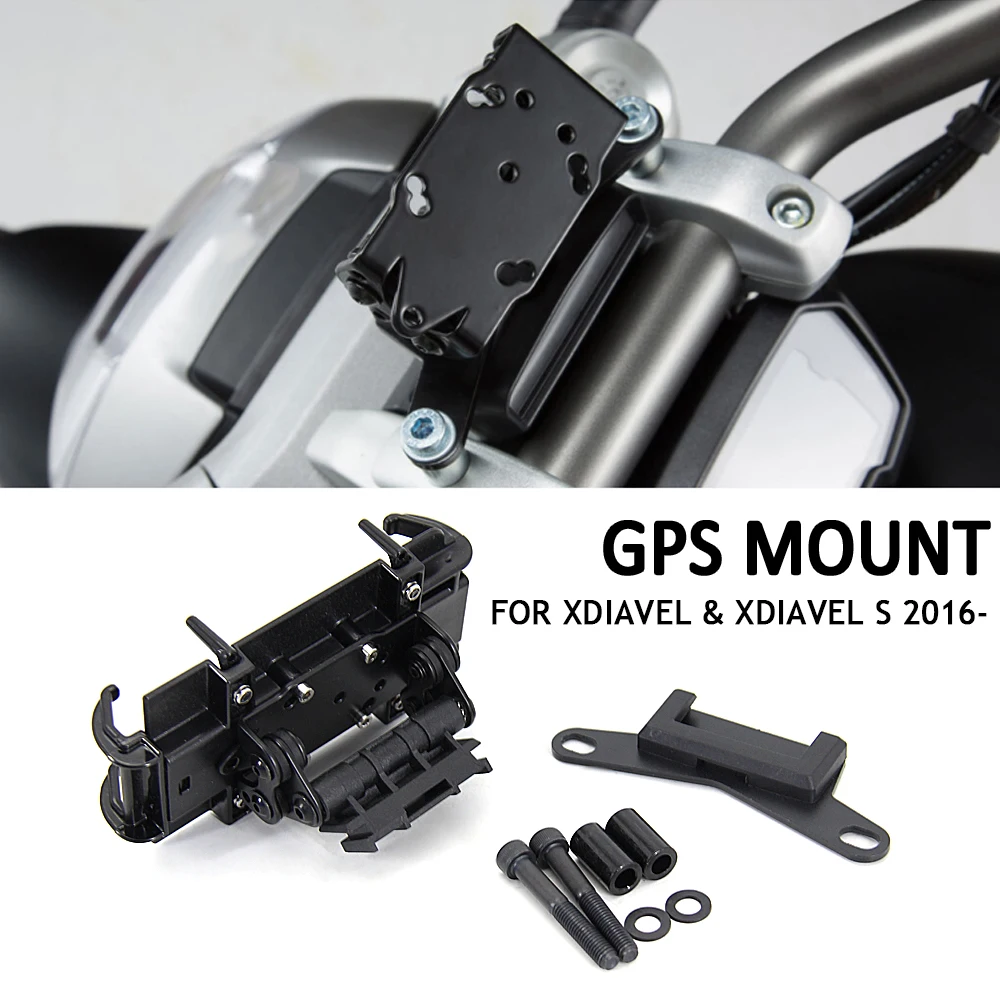 

New Black GPS Mount For Ducati XDiavel/S Motorcycle Bracket Mobile Phone Board Bracket Holder USB 2016 2017 2018 2019 2020 21