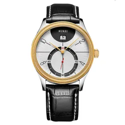 BUREI Brand Man Fashion Dress Watch Men Luxury Waterproof Quartz Wrist Watch Sapphire Casual Calendar Clock for Men Reloj Hombre