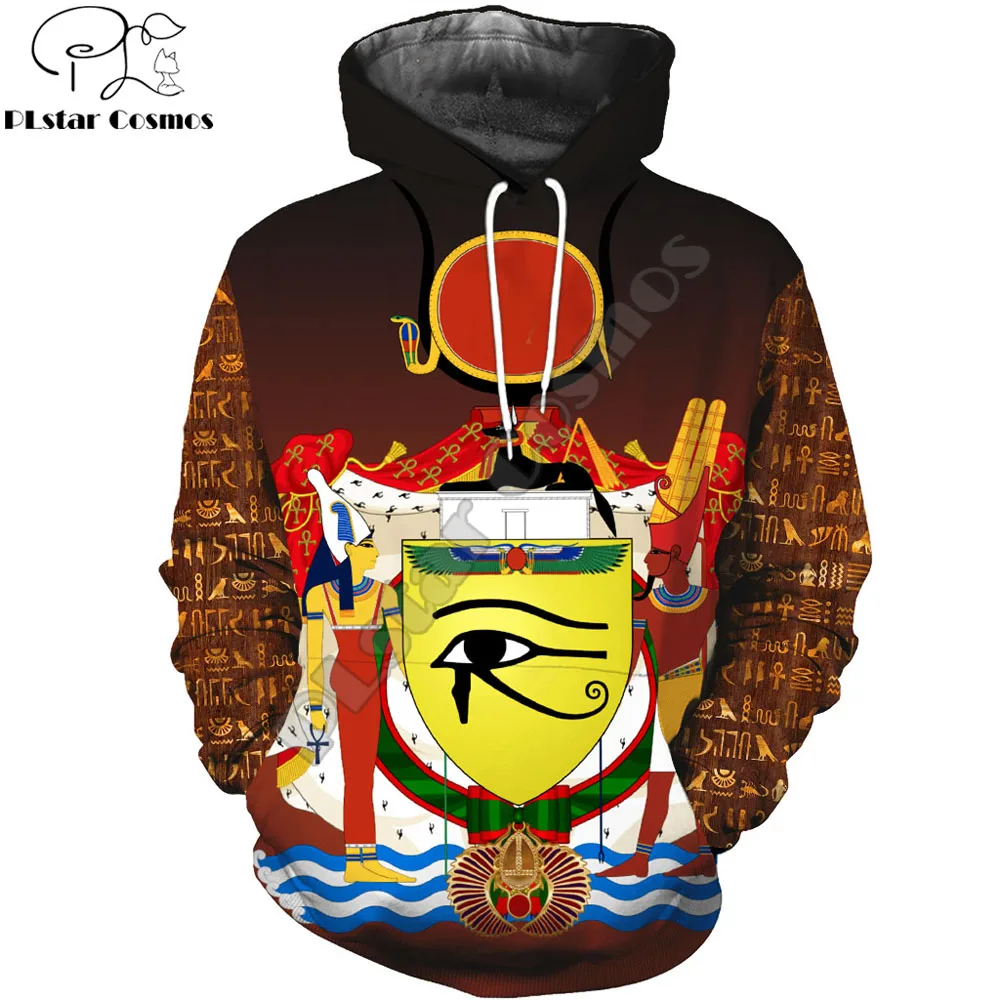 Royal Coat Of Arms Of Egypt 3D Printing Men Autumn Hoodie Unisex Hooded sweatshirt Streetwear Casual zipper hoodies DK353