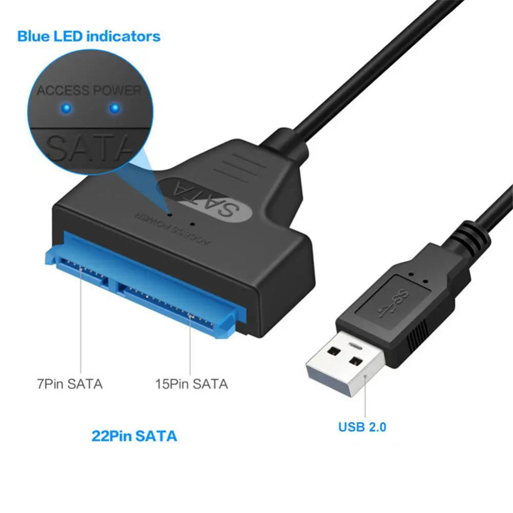 Tipo-c/usb 2.0 ao conversor de dados do cabo do adaptador de sata conecta o fio do cabo 2.5 "disco rígido externo do ssd de hdd 39cm para a movimentação contínua do disco