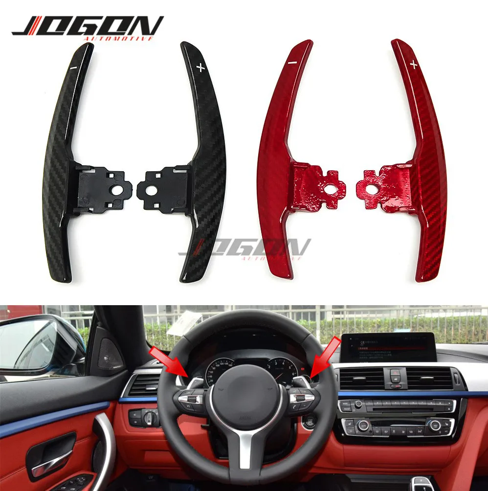 Steering Wheel Paddle Shifter For BMW 1 2 3 4 6 7 Series F22 F30 F34 Active Tourer Paddle Shifter Carbon Fiber Gear Extension