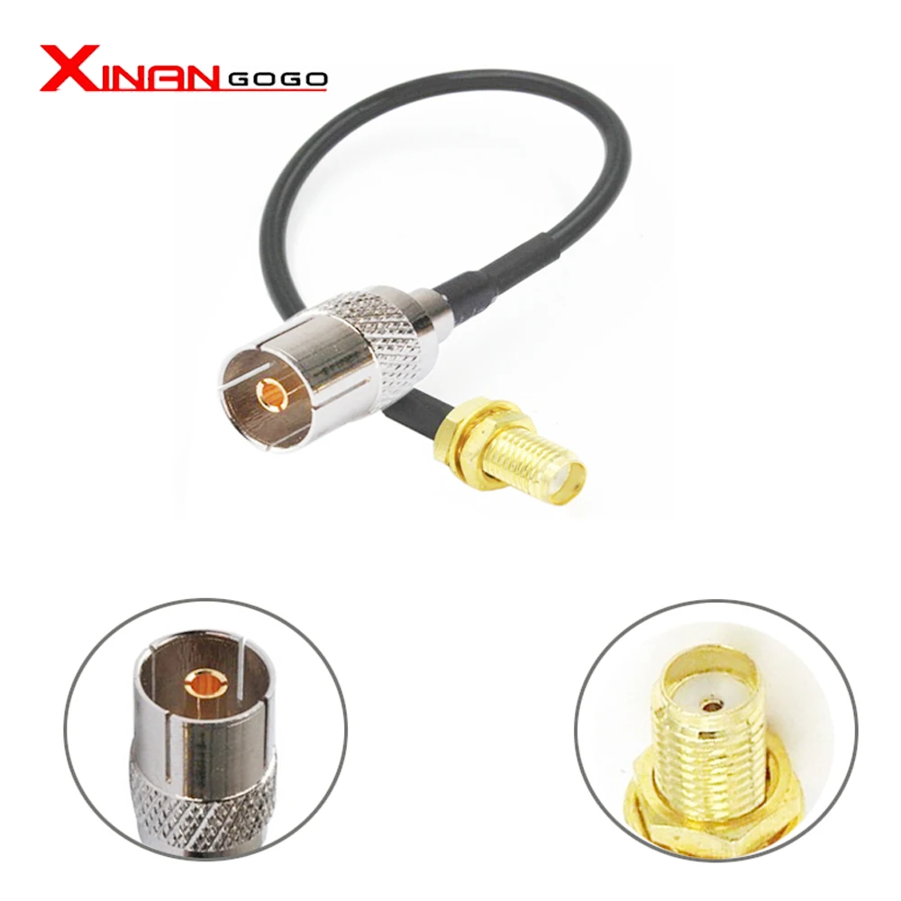 

5PCS SMA Female JACK to TV male plug pigtail cable antenna cable adapter assembly 15cm cable