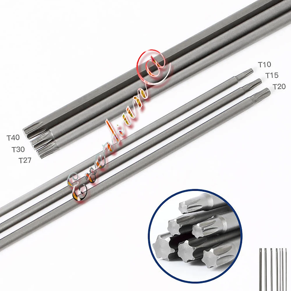 1 X Bit per cacciavite elettrico chiave S2 estensione 100mm chiave Torx a stella lunga T5 a T40 strumento di riparazione con codolo esagonale con