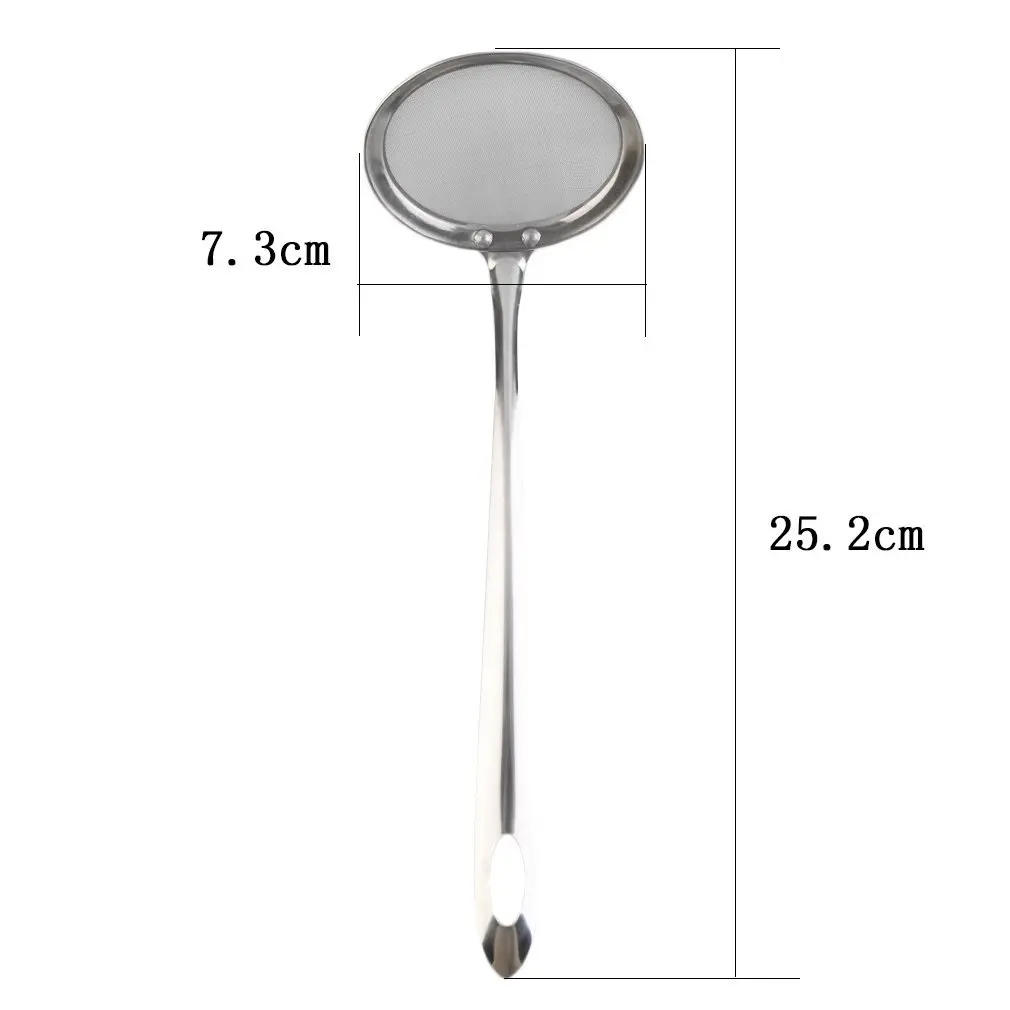 Colador de malla de acero inoxidable multifuncional para cocina, cuchara coladora para sopa, Espumador, accesorios de cocina