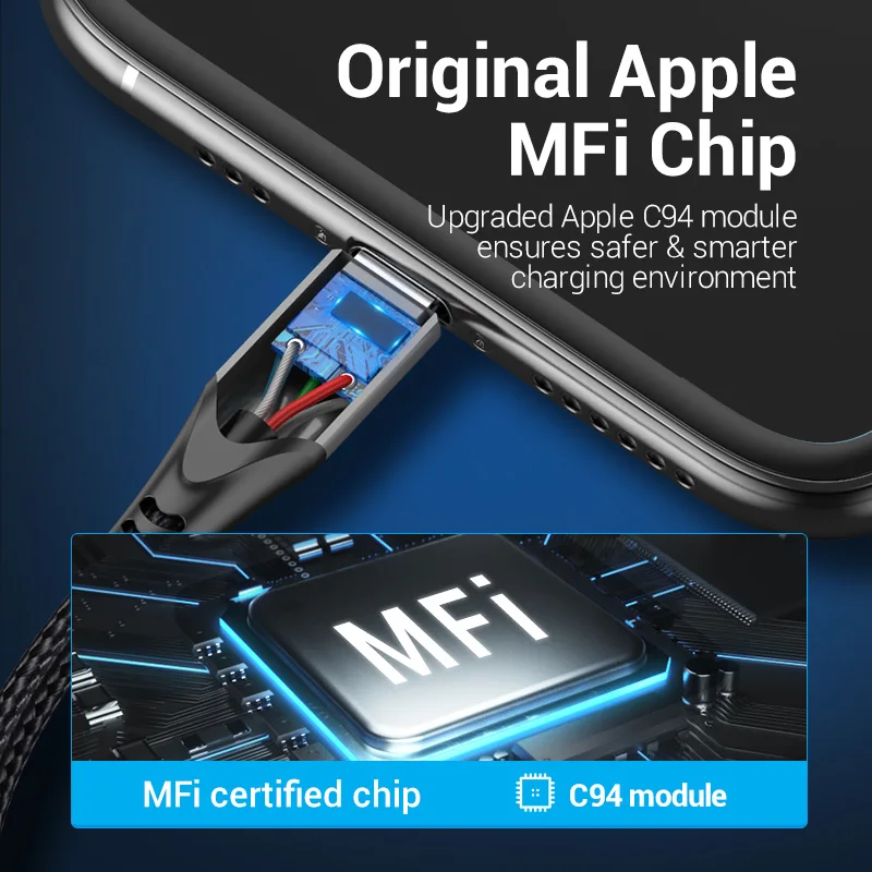 Vention MFi cavo USB C a Lightning per iPhone 13 12 Pro Max PD 18W cavo dati caricabatterie rapido per Macbook iPad Pro cavo USB tipo C