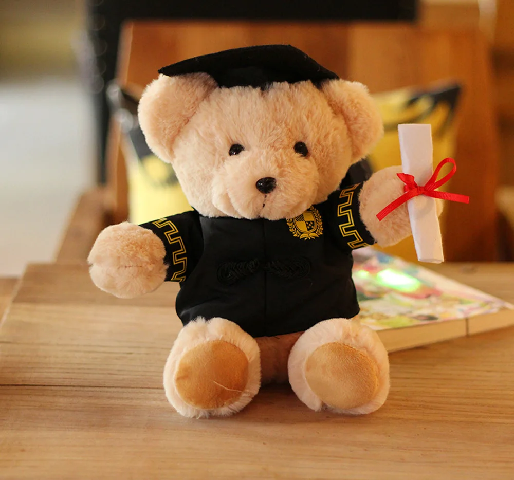 

Doctor Bear Animal Doll Children Stuffed Plush Toy Graduation Gift