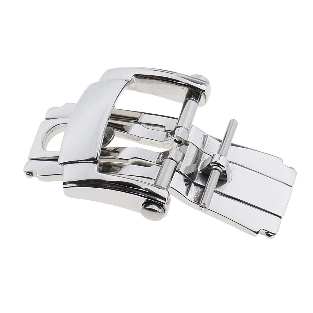 Stainless Steel Butterfly Deployment Buckle Clasp For Watch Band Strap 16mm 18mm 20mm 22mm Metal Watch Band Clasp Watch Acc