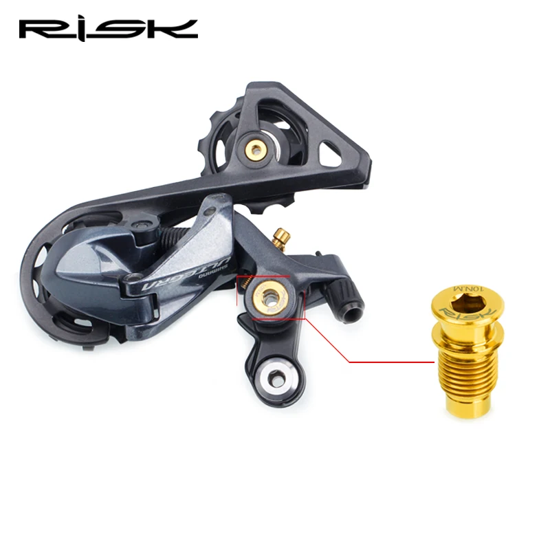 RISK RT113 Road Bike Bicycle Titanium Alloy R8000 Shift Rear Derailleur Rotation Shaft Bolt Fixing Screw Lightweight Hollow