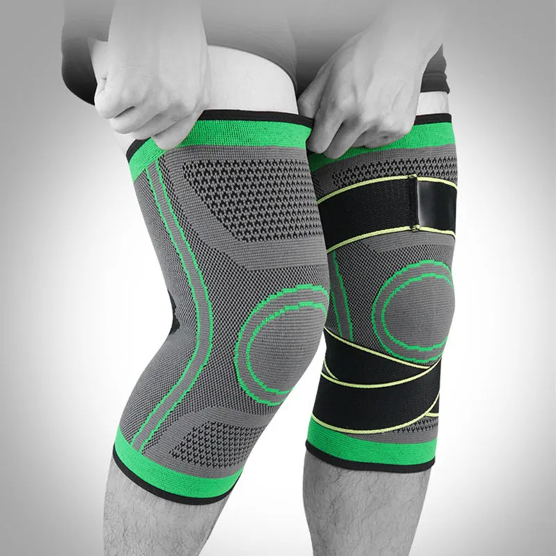 ZYSK 1 PCS Sport Fitness Running Knie Ondersteuning 3D Weven Knie Mouwen Gevoerde Bescherming Volleybal Basketbal Knee Protector Nieuwe