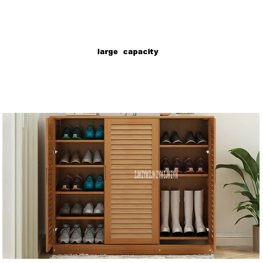 Mutifunctional Wood Shoe Cabinet MutiLayer Shoe Storage Cabinet Modern Simple Household Living Room Doorway Storage Cabinet