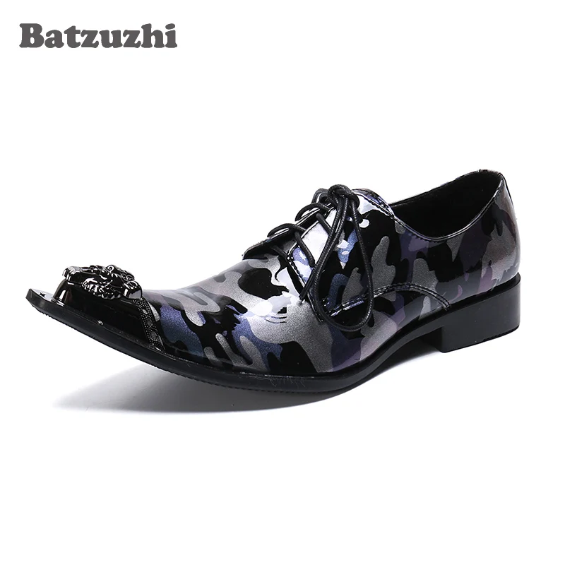 Batzuzhi Luxury Handmade Men Leather Shoes Formal Genuine Leather Dress Shoes Men Lace-up Business Party Shoes chaussure homm