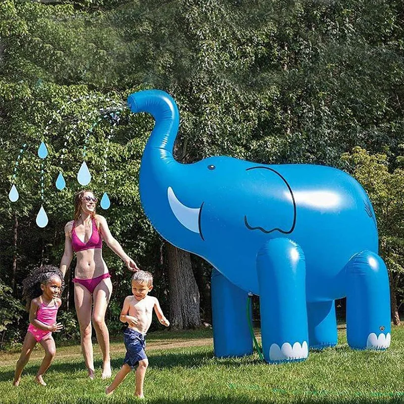 Children Inflatable Spray Water Toy Play Elephant Water Games Beach Lawn Outdoor Water Spray Sprinkler Cushion Toys Air Matress