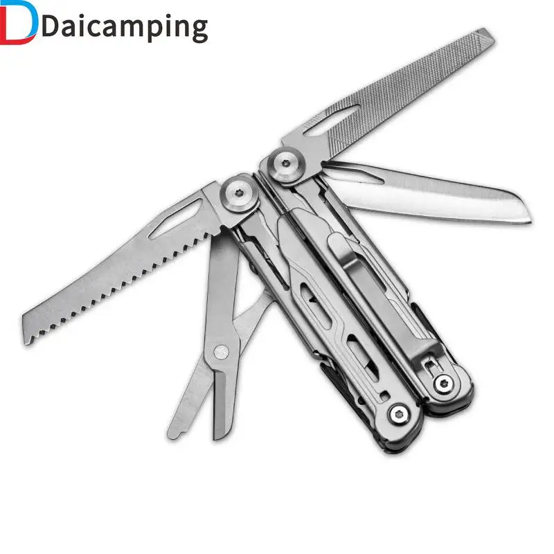 

Daicamping DL10 Multitools Plier Multi-purpose Tactical Clamp Outdoor EDC Survival Gear Clip Folding Swiss Army Multi Knife Tool