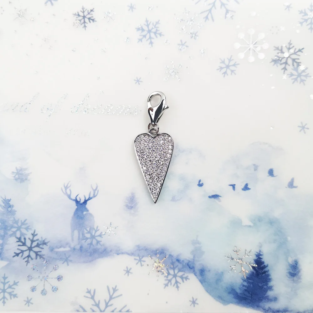Crystal Heart Dreamcatcher Infinity Cross Mandala Flower Blue Feather Charm Pendant,2019 Jewelry Trendy 925 Sterling Silver Gift