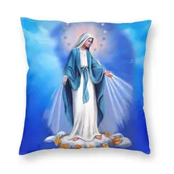 Catholic Virgin Mary Modern Throw Pillow Covers Bedroom Decoration Our Lady of Fatima Chair Cushion