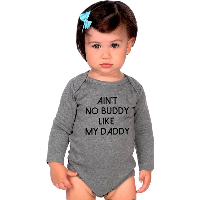 

Ain't Nobody Like My Daddy Funny Print Baby Bodysuits Boys Girls Unisex Long Sleeve Bodysuit Ropa Coverall